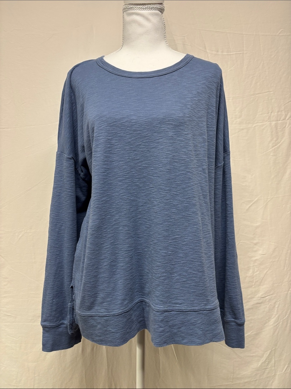 Buffalo David Bitton Slub Knit Crewneck Pullover - Slate Blue